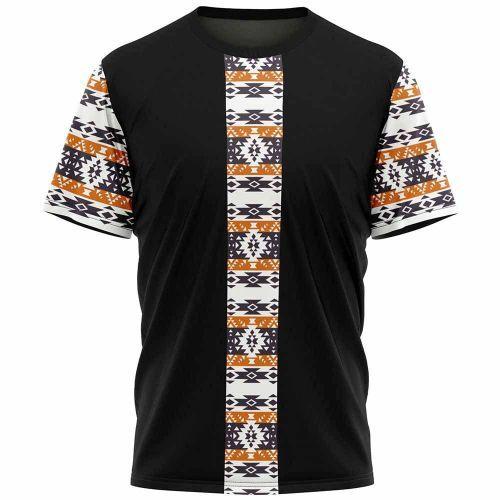 Men's Fashion Shirts With Traditional African Era Black T Shirts Printed Casual