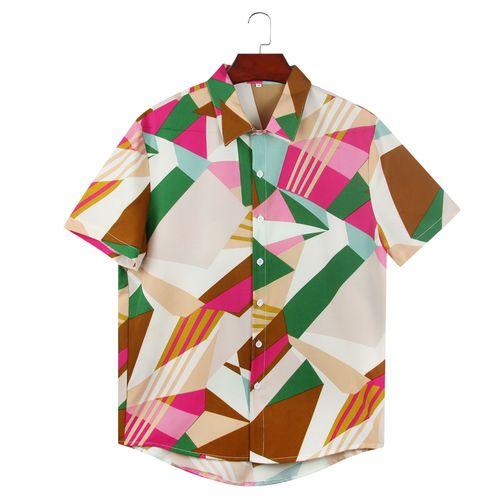 Berrykey Chemise De Plage Hawaïenne Vintage Homme Casual Button-Down T-shirts