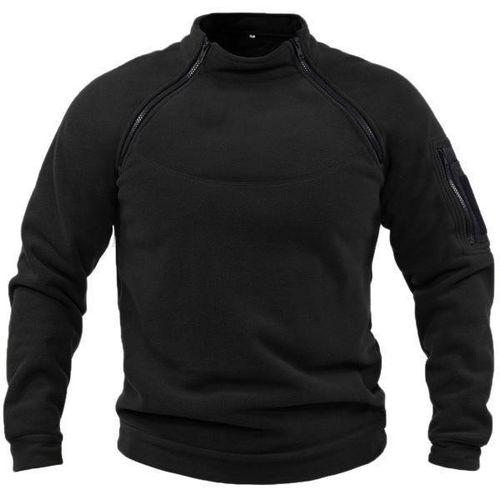 Men's Fashion Sweatshirts Sport Outdoor Cotton Long Sleeves Hooded Black