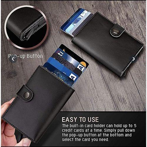 Bank Credit Card Package Card Holder Business Case Manual Pop Up - Black