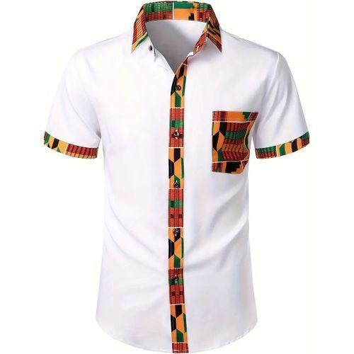 Men's Short Sleeve T-Shirt Casual Tops Polo Brown