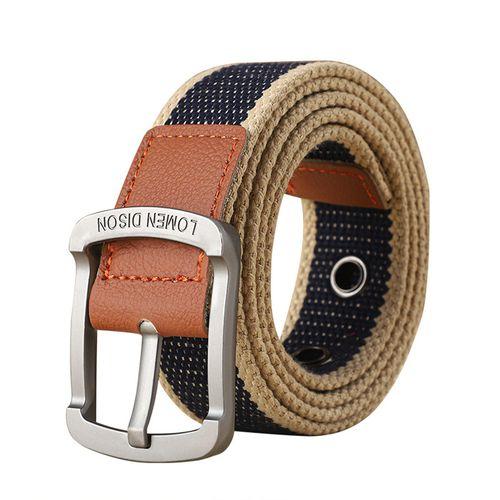 La Mode Ceinture en toile à boucle ardillon - rayures tibétaines