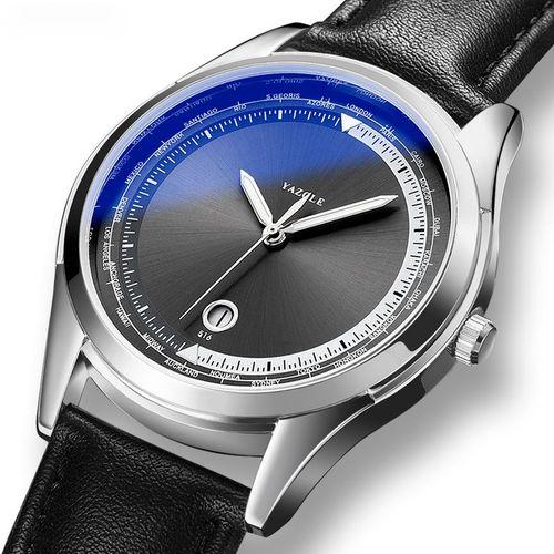 Men Quartz Wristwatch Luminous PU Leather Business Wristwatch