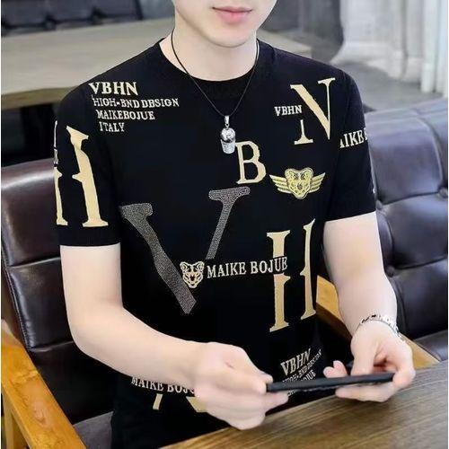 Short Sleeved T-shirt Men Loose Casual Printing Tops